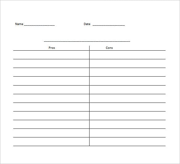 blank t chart word template free download
