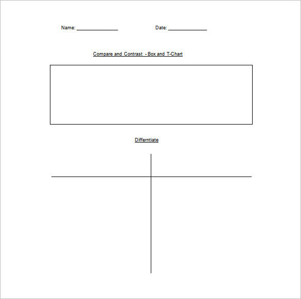 blank t chart template