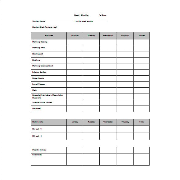 6+ Behavior Chart Templates - PDF, DOC | Free & Premium ...