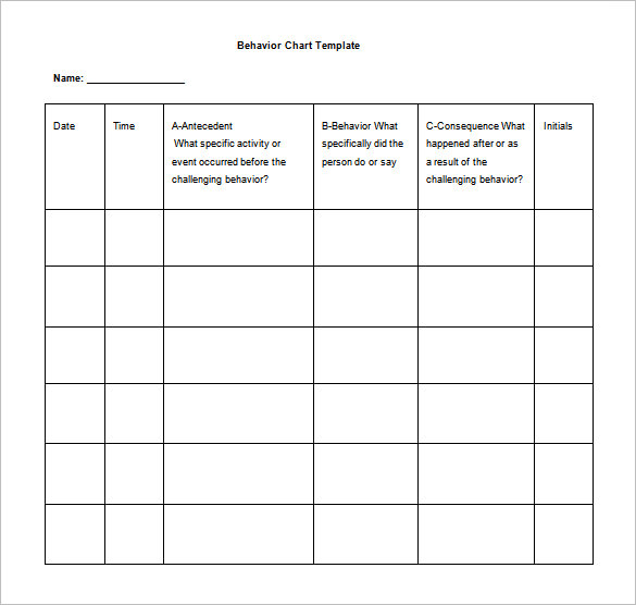 6+ Behavior Chart Templates PDF, DOC