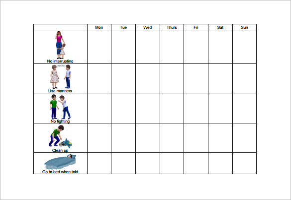 Behavior Chart Template – 12+ Free Sample, Example, Format Download ...