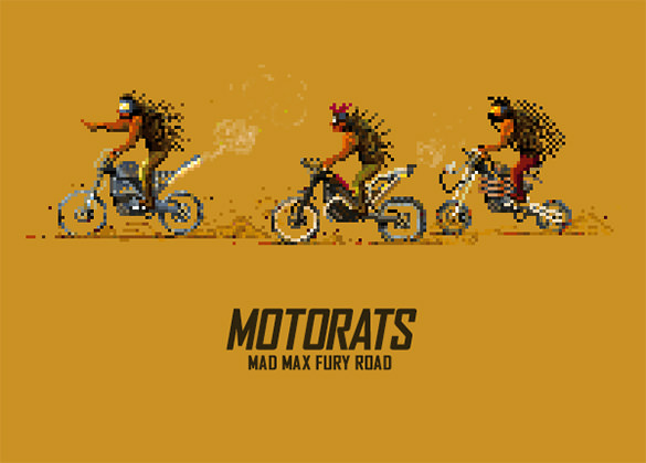 madmax fury road pixel art template