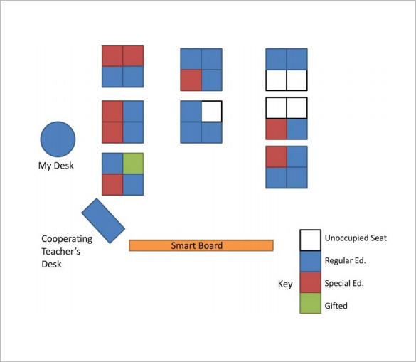 seating chart for inclusive classroom free pdf template