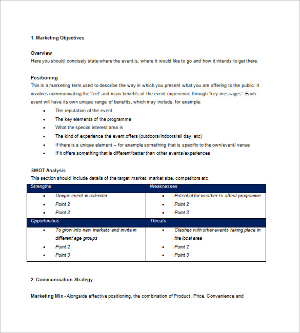 32 Event Marketing Plan Templates DOC Excel PDF