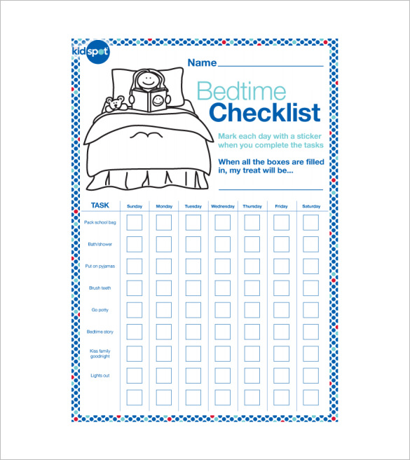 Monthly Reward Chart Template