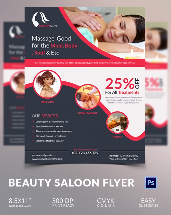 66+ Beauty Salon Flyer Templates - Free PSD, EPS, AI 