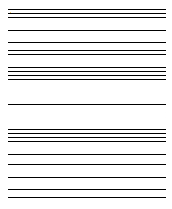 lined notebook paper template