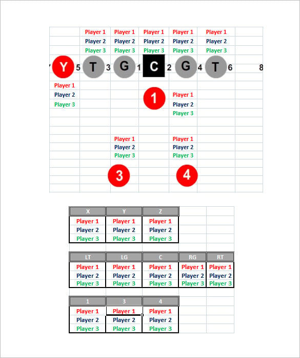 9+ Football Depth Chart Templates - DOC, PDF, Excel | Free & Premium