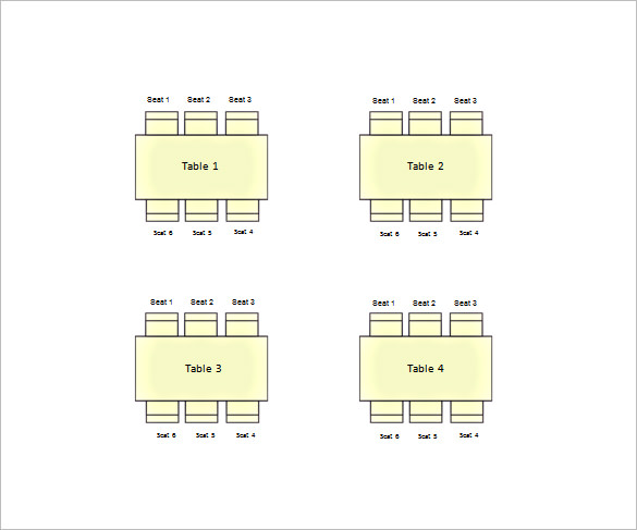 16+ Table Seating Chart Templates - DOC, PDF, Excel