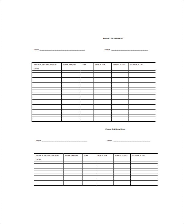 Log Template - 10+ Free Word, Excel, PDF Documents Download | Free