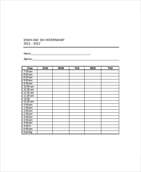 daily log template