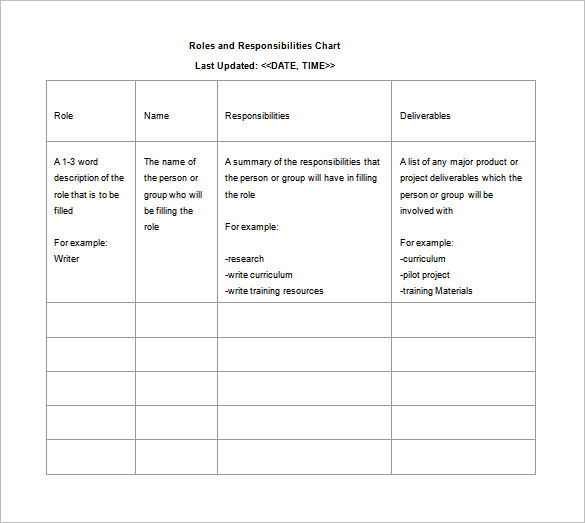 roles and responsibility matrix template