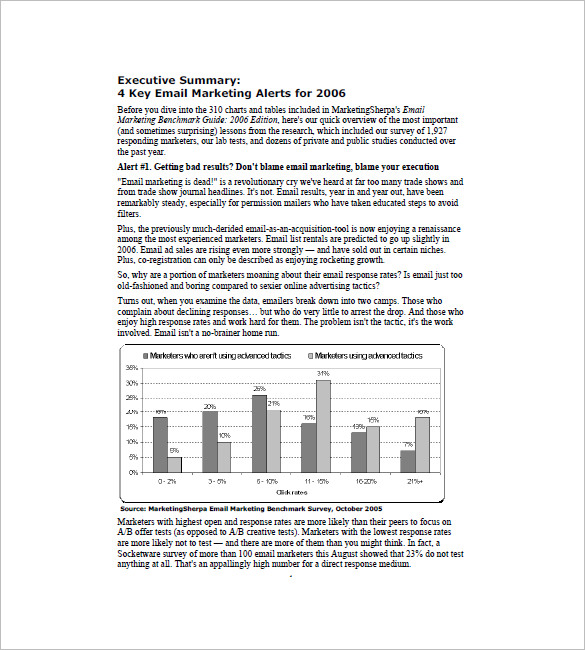 Marketing Plan Executive Summary Template - 16+ Free PDF, Word Format