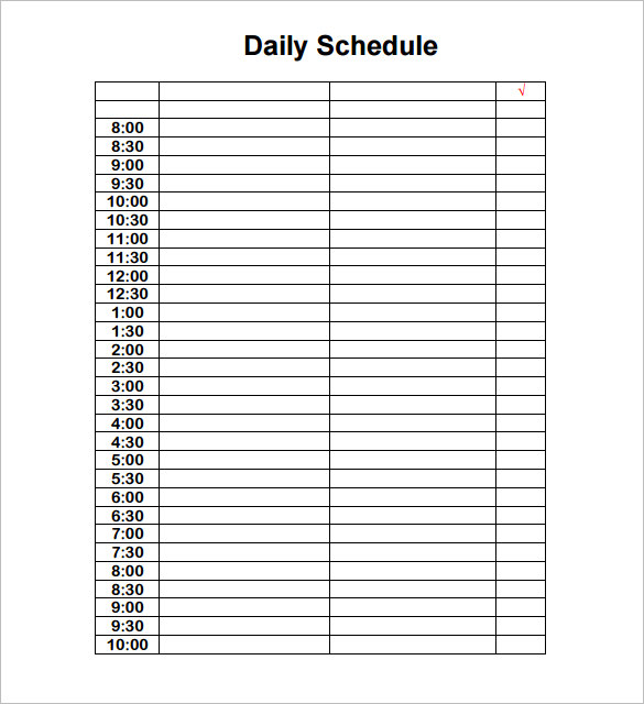 Daily Schedule Templates 18 Free Word Excel PDF Formats Samples 