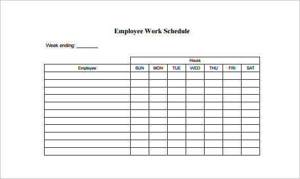 Employee Schedule Template 14 Free Word Excel PDF Documents Download