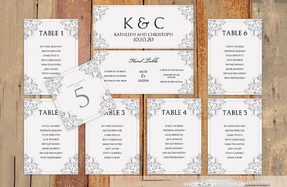 Wedding Seating Chart Template 15 Free Sample Example Format Download 