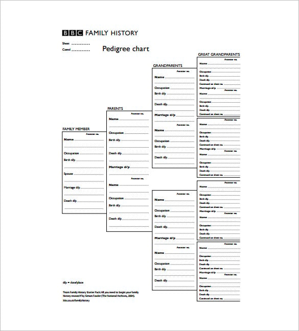 10+ Pedigree Chart Templates PDF, DOC, Excel Free & Premium Templates