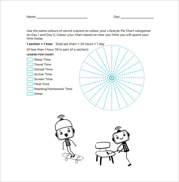 life style pie chart free pdf template download