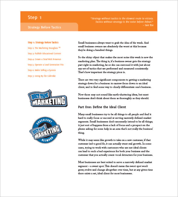 how to write a small business marketing plan