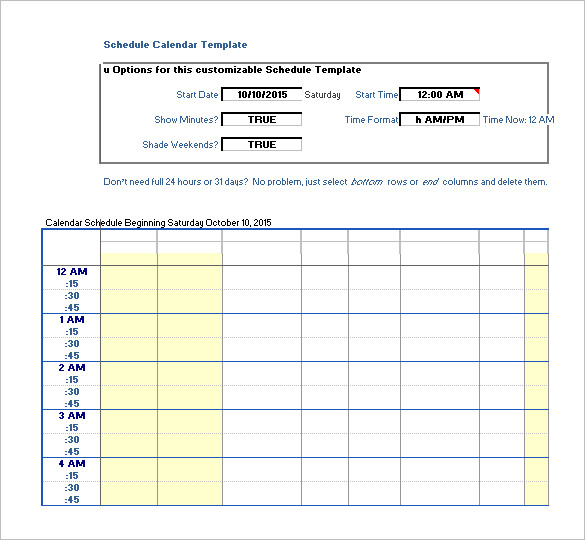 School Schedule Template - 19+ Word, Excel, PDF Format Download