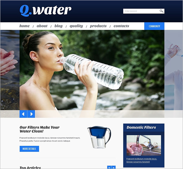 water wordpress theme