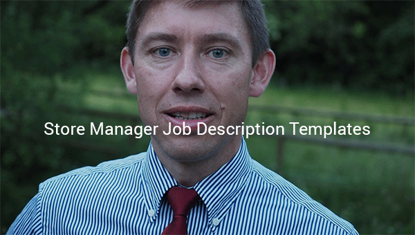 store manager job description template