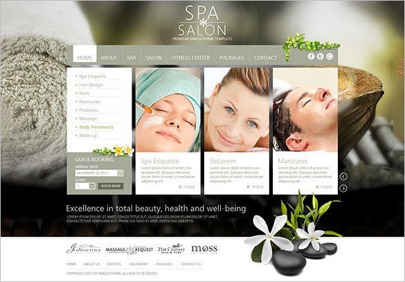 massage salon business joomla template