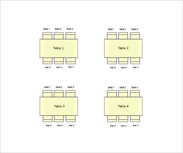 Table Seating Chart Template – 14+ Free Sample, Example, Format ...