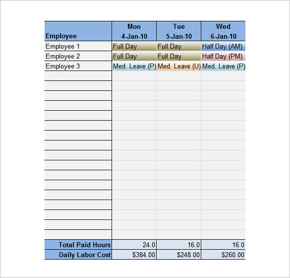 8+ Staff Schedule Templates - Docs, PDF, Excel