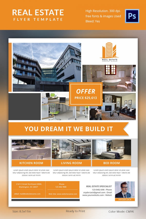 Real Estate Flyer Template 37 Free PSD AI Vector EPS Format 