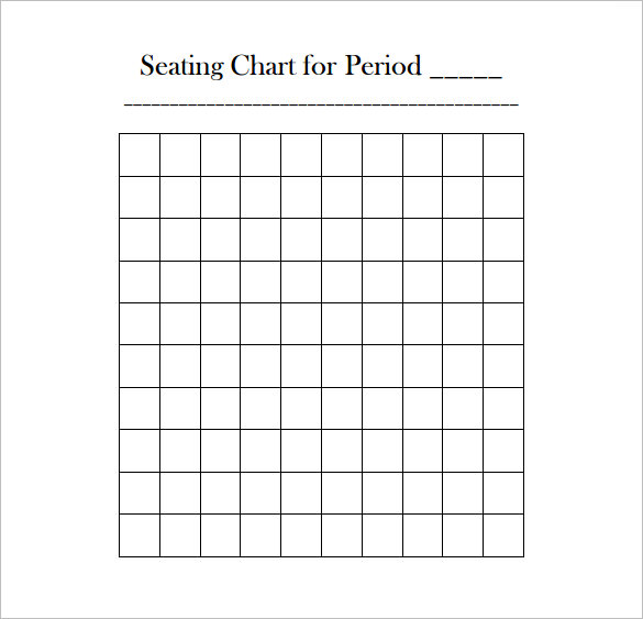 Seating Chart Template Pdf