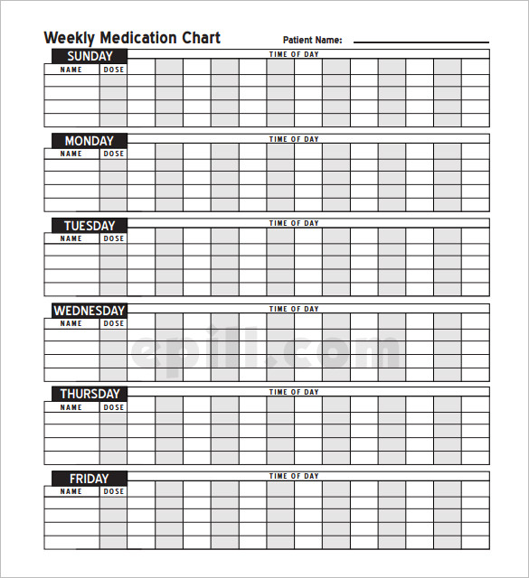 Medication Schedule Template 14 Free Word Excel PDF Format Download 