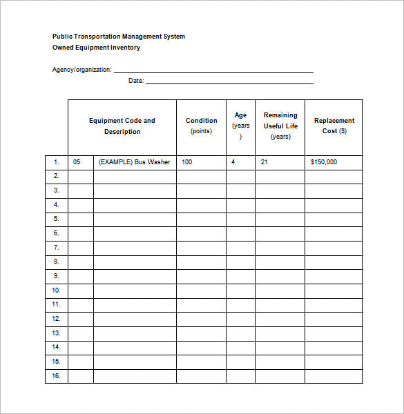 preventive maintenance schedule template word doc download