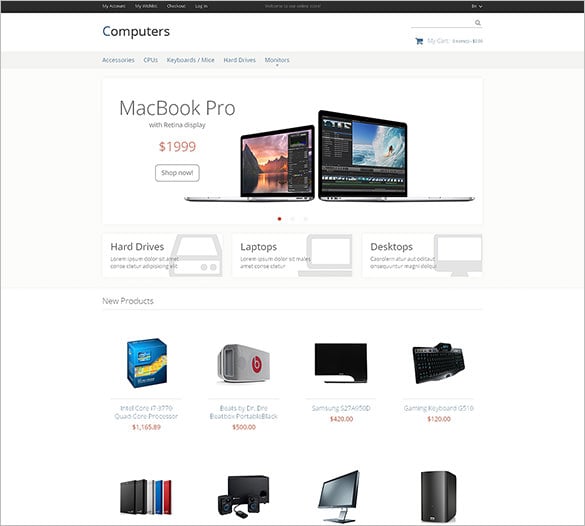 magento theme for computer store