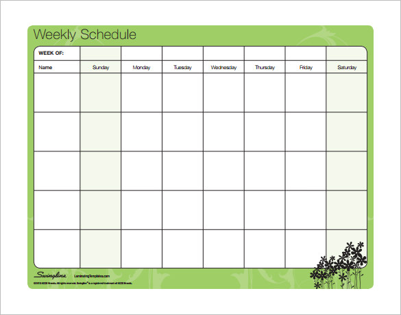 14 Family Schedule Templates Word PDF