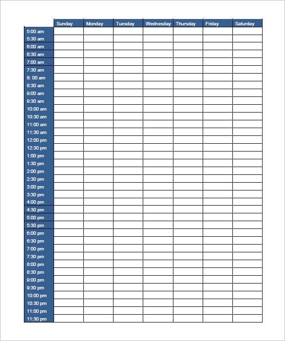 modern family scheduling template free word doc