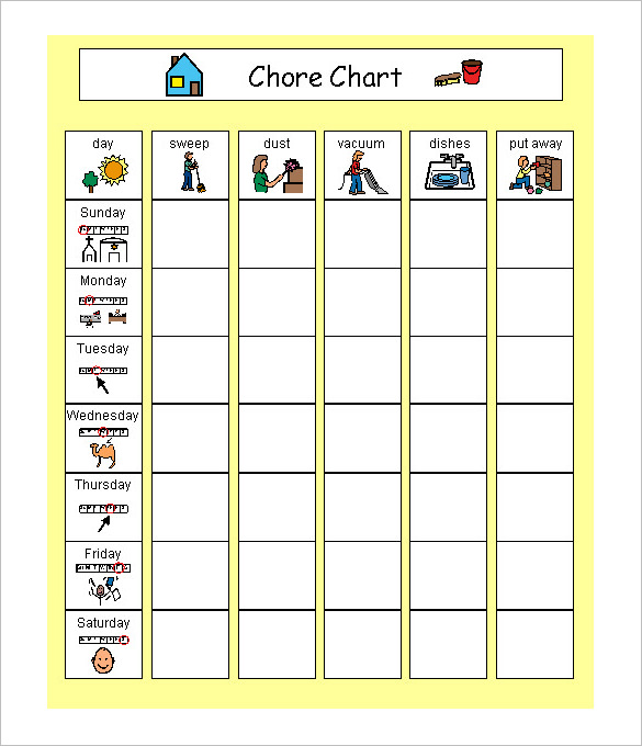 Sample Family Routine Chart