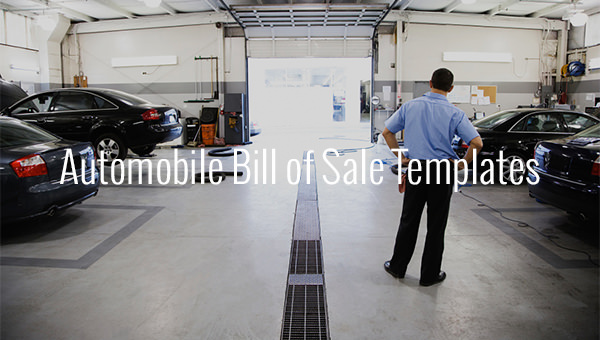 automobile bill of sale templates