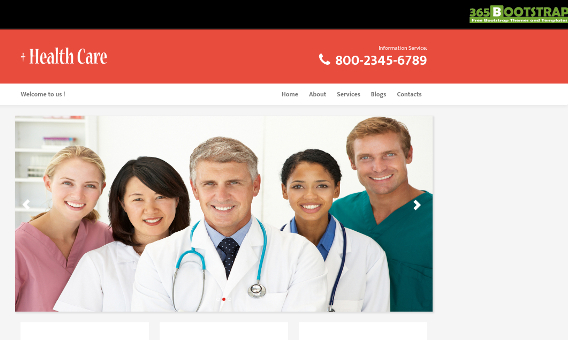 healthcare bootstrap html5 template