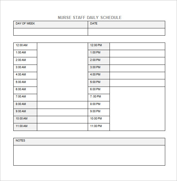 Nurse Scheduling Template