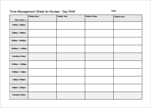 Nursing Home Resident Shower Schedule Template