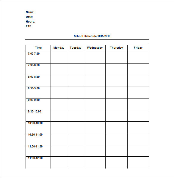 11-teacher-schedule-templates-docs-excel-pdf