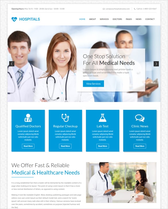 multipurpose medical php template