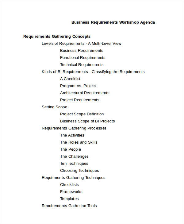 Workshop Agenda Template - 6+ Free Word, PDF Documents 