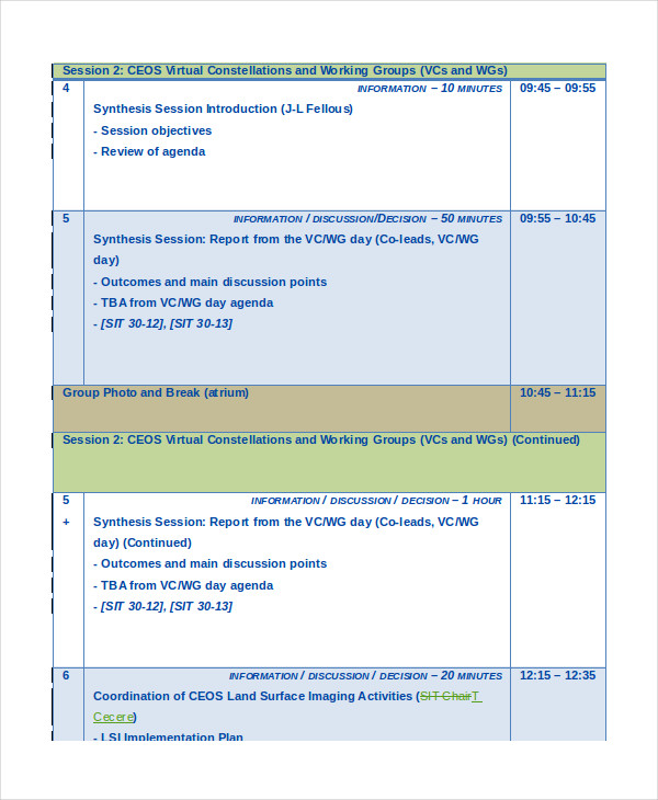 Workshop Agenda Template