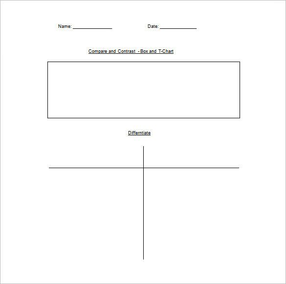 T Chart Word Template