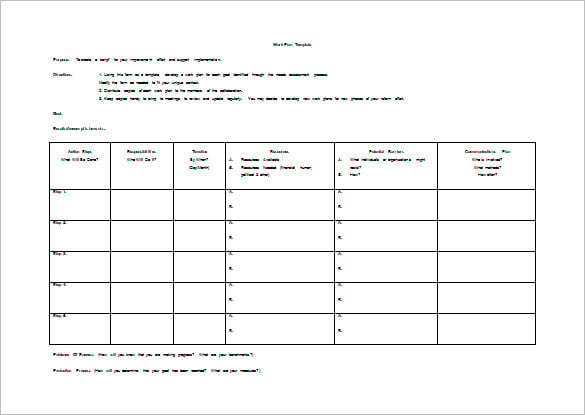 90 Action Plan Templates Word Excel Pdf Apple Pages Free