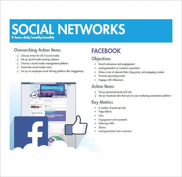social media marketing plan template