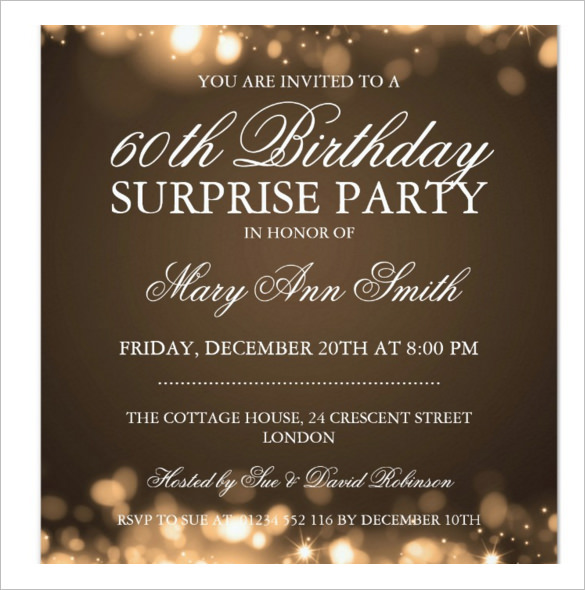 Sample Surprise Birthday Party Invitation 10