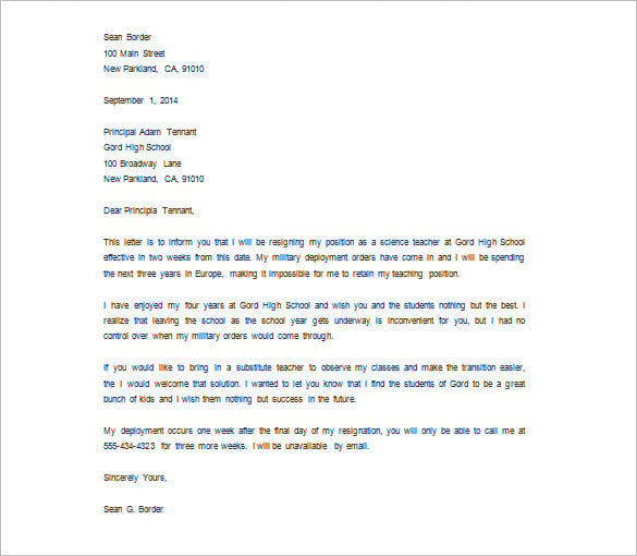 Resignation Letter Template - 17+ Free Word, PDF Format Download